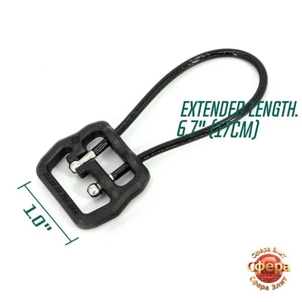 SPECPRECISION BFG ULoop Универсальная тактическая стропа с проволочной петлей - ширина 1 дюйм, стандартная длина, черный цвет