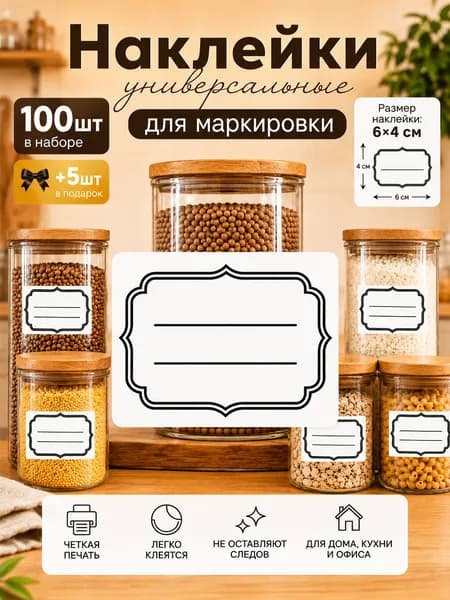 Наклейки для маркировки Универсальные 100шт.