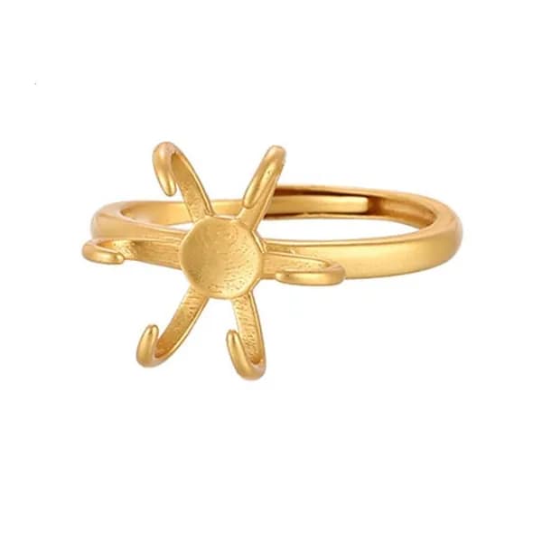 Бланковые кольца для бижутерии, Gold - HJ782