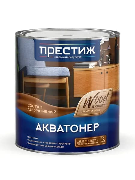 Пропитка Престиж Акватонер для внутренних работ, палисандр, 2.5 л