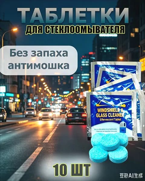 Жидкость стеклоомывателя Таблетки до +1°C, 4 л, 10 шт.