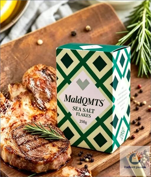 Хлопья морской соли Maldqmts, поваренная соль, 250 г