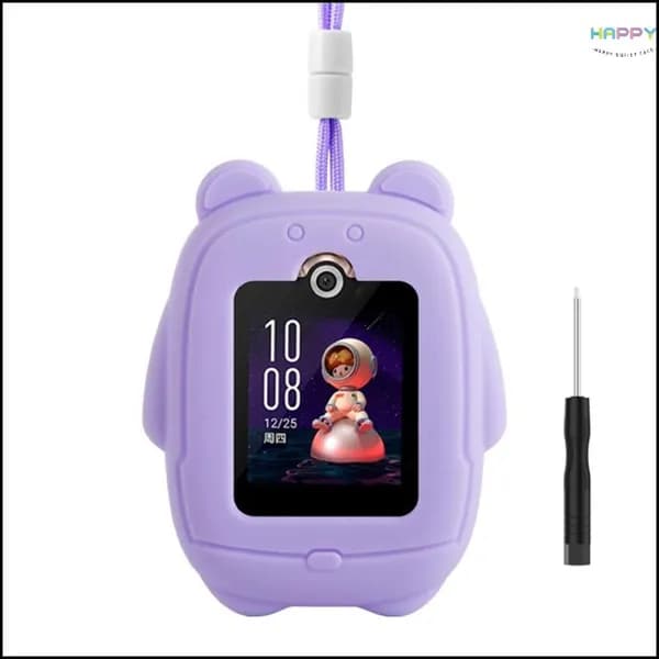 Защитный бампер-чехол Protect из тончайшего и прочного силикона для HUAWEI WATCH KIDS 4 Pro с противоударными свойствами С шейным ремешком