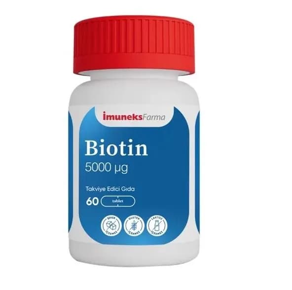 Imuneks Farma Biotin 5000mcg 60 Таблеток дополнение перед тренировкой