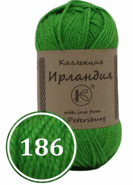 Пряжа смесовая "Ирландия" 100г (186)