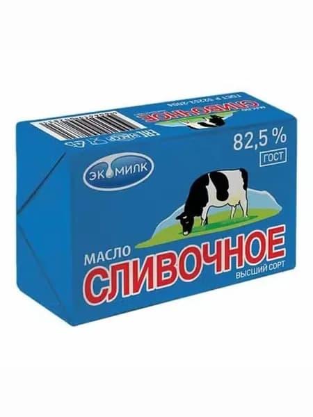 Сливочное масло несоленое Экомилк ГОСТ 82,5% 100 г