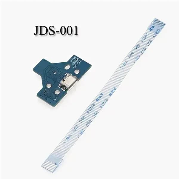 Плата разъем порт для зарядки Micro usb jds 001 + Шлейф контактный 14pin для геймпада ps4 14 контактов 1 шт