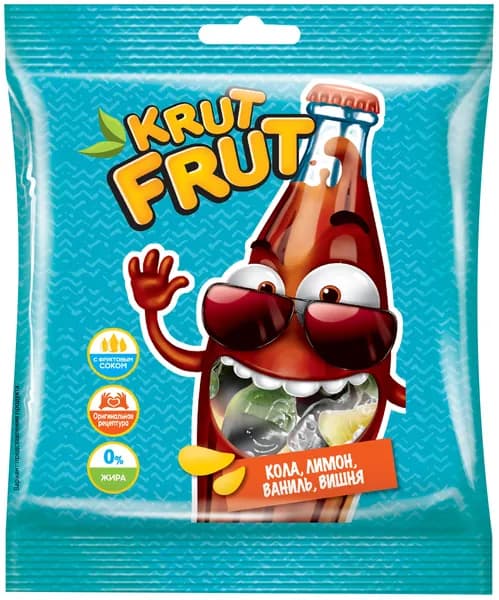 Мармелад жевательный KRUTFRUT Веселый, бутылочки, 70г