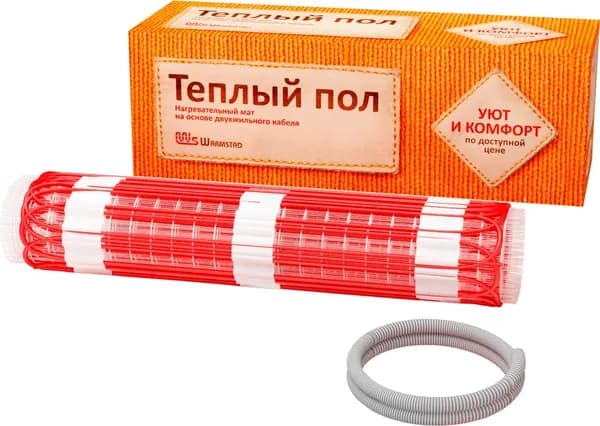 Теплый пол Warmstad WSM 220-1,50 под плитку, нагревательный мат, под керамогранит, в стяжку