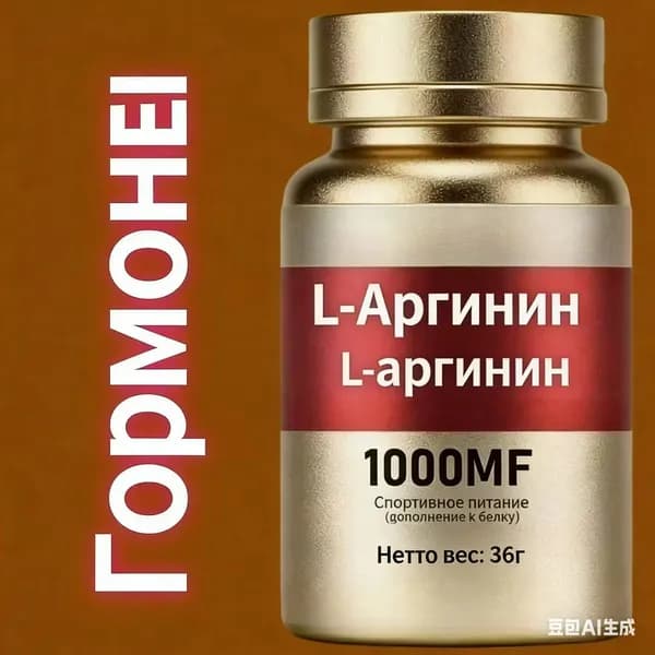 Комплекс аминокислот L-аргинин 1000 мг для мужчин, спортивное питание повышенной концентрации