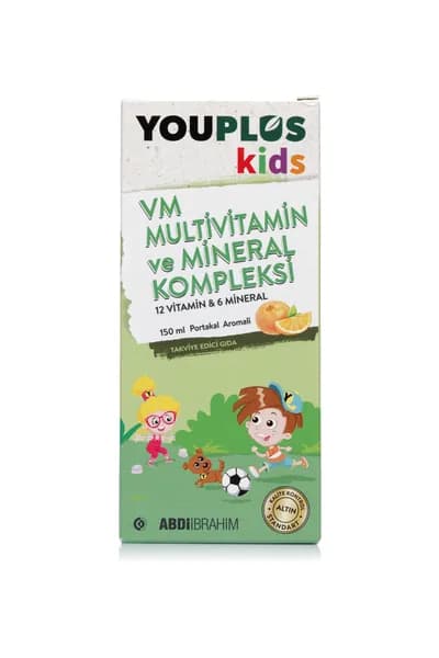 Витаминный комплекс для детей YOUPLUS Kids Multivitamin и минералы, сироп 150 мл, для нормального роста и развития