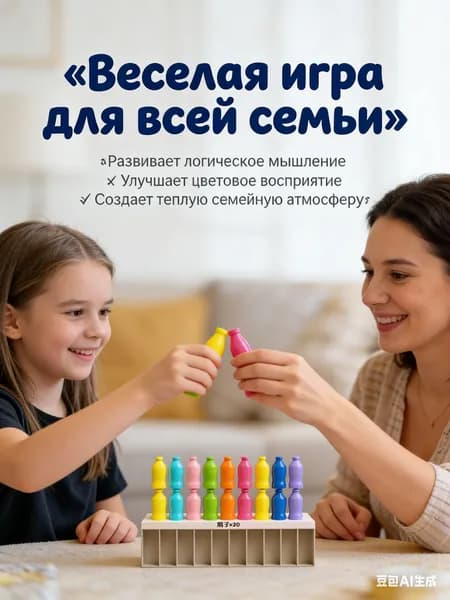 Семейная настольная игра-челлендж для детей и взрослых, на память и логику, игра для вечеринок и весёлых семейных вечеров