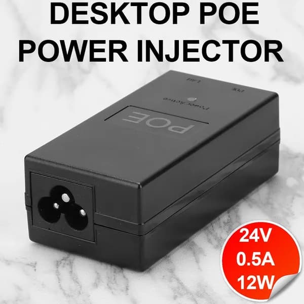 Настольный блок питания POE 24V 0.5A, источник питания для IP камер и оборудования