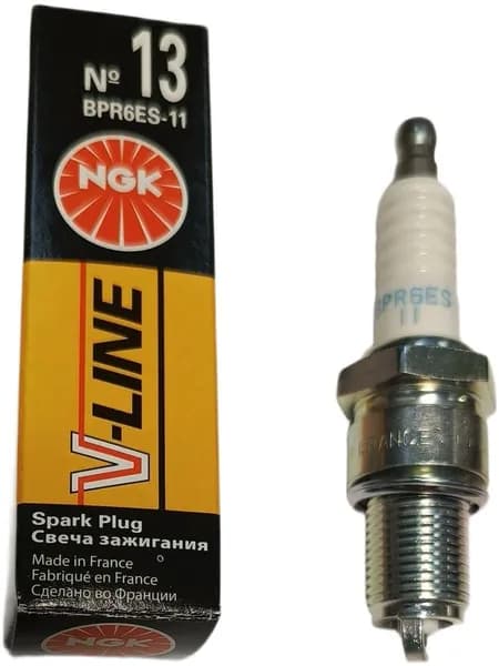 Свеча зажигания BPR6ES-11 (V-Line №13) подходит для а/м 2114-15 инжектор 8клап. NGK 1шт.