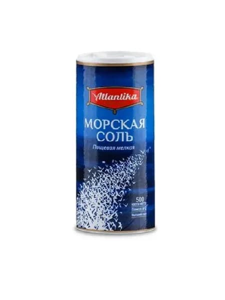 Соль пищевая морская мелкая Атлантика 500 гр