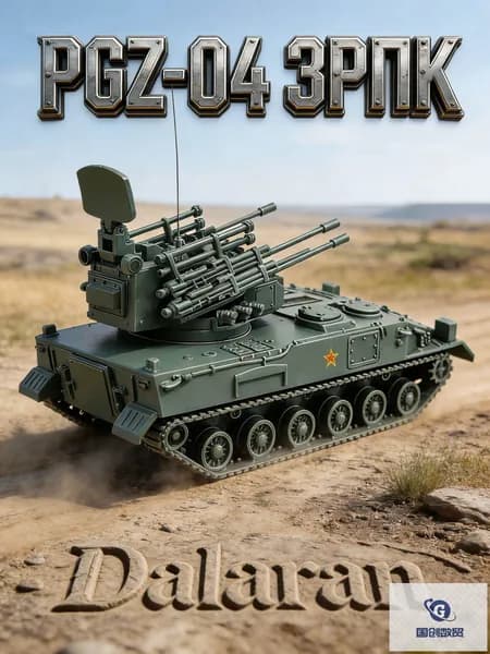 PGZ-04 зрпк (зенитная САУ) сборная модель танка 1/72 без клея, Dalaran (современная КНР, на базе зрпк Тунгуска )
