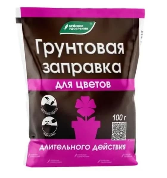 Грунтовая заправка для цветов 100 г БУЙСК 20 шт/уп