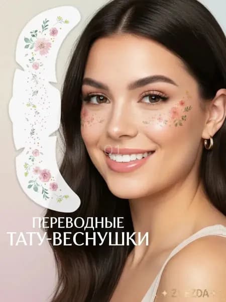 Тату веснушки на лицо переводные