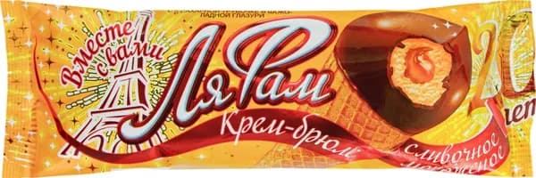 Мороженое ТАЛОСТО Ля фам Крем-брюле с вареным сгущенным молоком 8%, без змж, вафельный рожок, 70г6шт