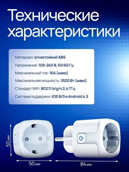 Умная розетка WiFi