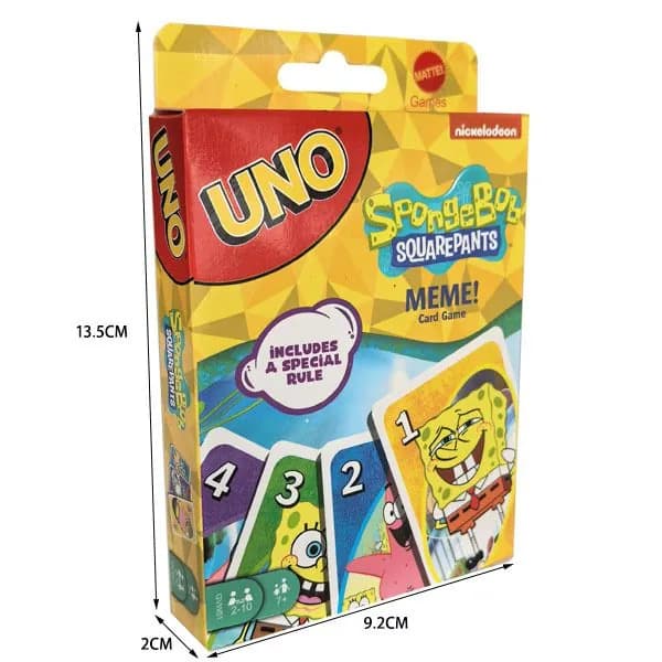 Настольная карточная игра UNO SpongeBob SquarePants карт, Привет, Новая версия игры для всей семьи