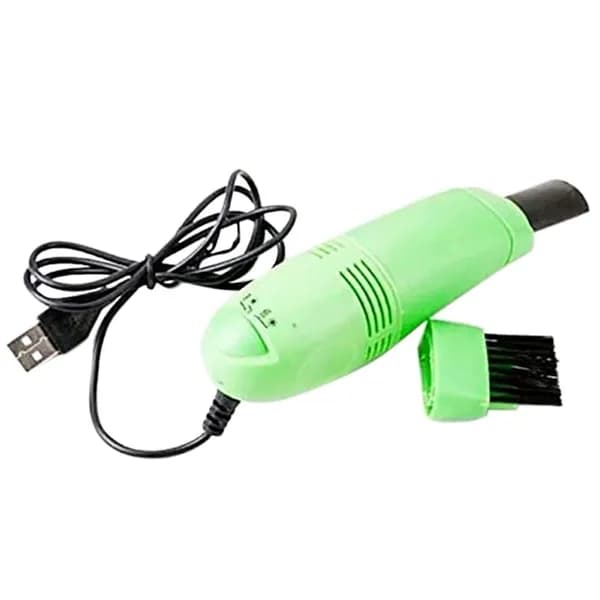 Мини-пылесос USB для клавиатуры, ноутбука, ПК, щетка для удаления пыли, набор для чистки компьютера, зеленый.