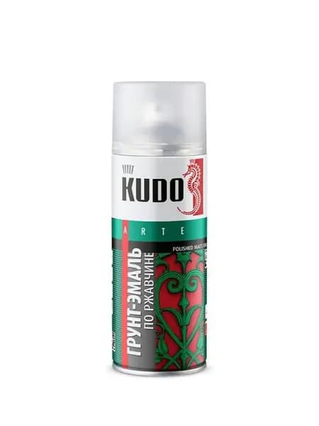 KUDO Аэрозольная краска, Матовое покрытие, 0.52 л, красный