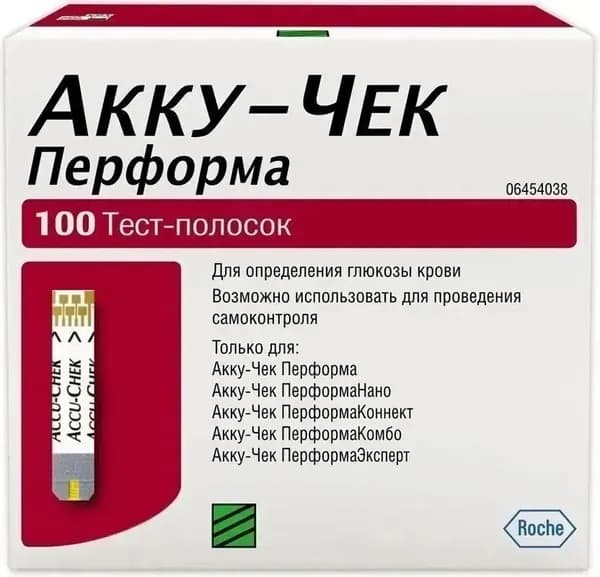 Тест-полоски accu chek performa Accu-Chek Performa (Акку-Чек Перфома) Акку чек перформа №100