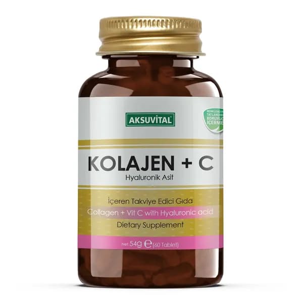 Aksuvital Коллаген + Витамин C и Гиалуроновая кислота 60 таблеток