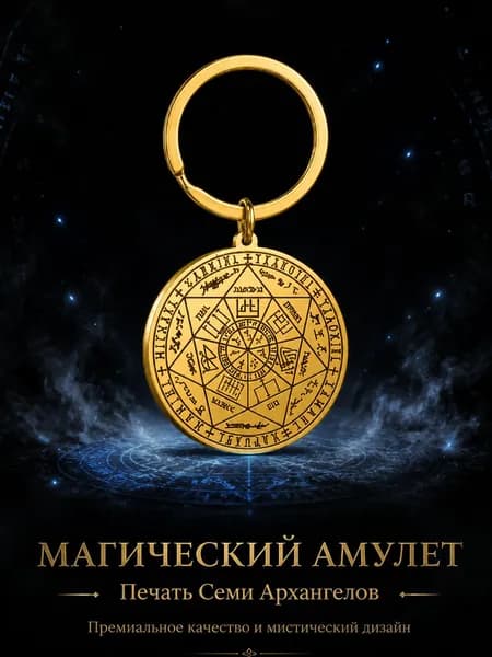 Мистический брелок-амулет с магическим символом, готический аксессуар для ключей