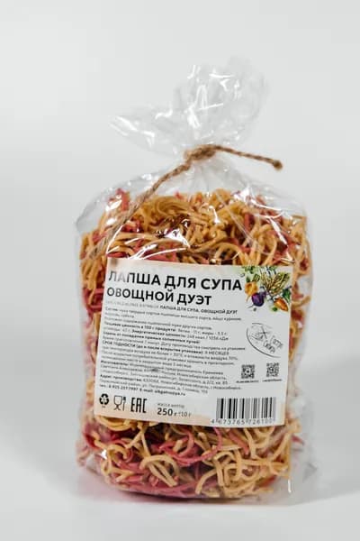 Лапша фермерская яичная суповая Дуэт Гастро-Сибирь 2 шт в упаковке