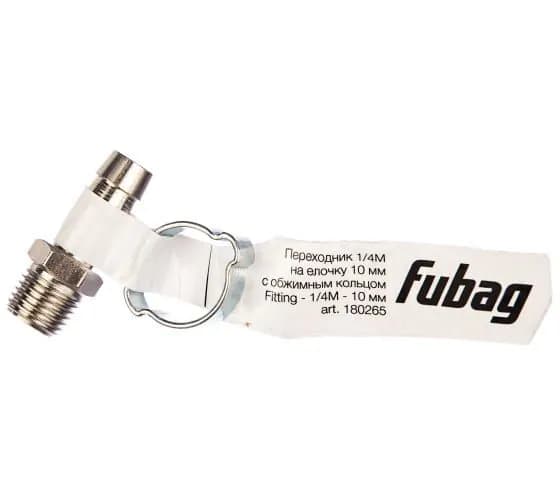 Переходник 1/4"М - елочка (10 мм; обжимное кольцо 15Х18 мм) FUBAG 180265