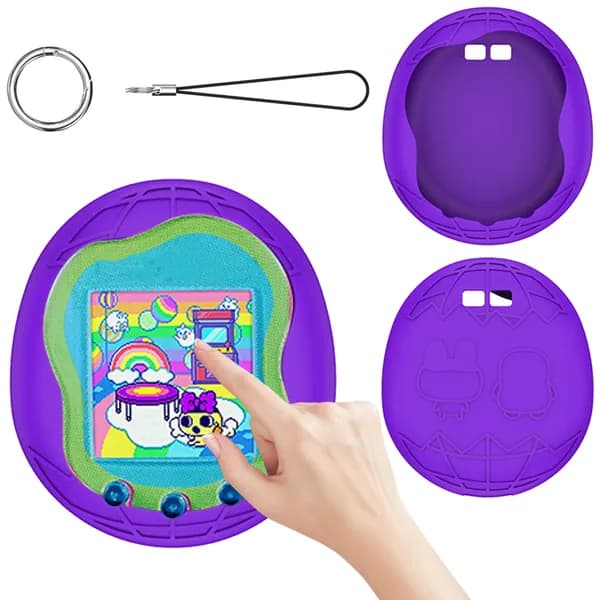 Силиконовый чехол для Tamagotchi Uni с кольцом и шнурком, водонепроницаемый, противоударный