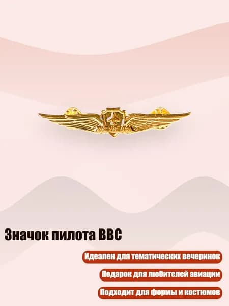 Значок пилота ВВС, - значок самолета