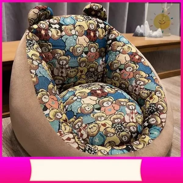 Прямой диван 55х50х50 см,коричневый