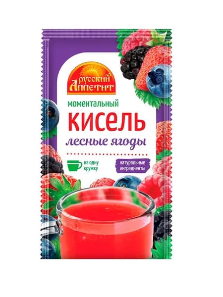 Русский аппетит Кисель лесные ягоды, моментальный, 30 гр