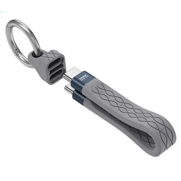 Брелок 240 Вт 40 Гбит/с USB4 короткий USB C - USB C кабель для быстрой зарядки Type C передачи данных 8K удлинительный кабель для передачи данных