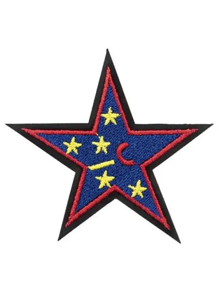 Термоаппликация на одежду Синяя звезда 6,9х6,3см