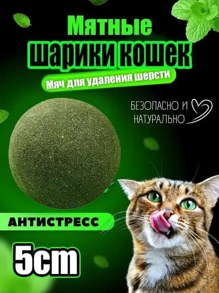 Гигантский шар из кошачьей мяты диаметром 3,94 дюйма.