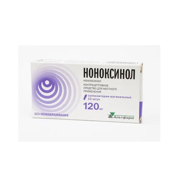 Ноноксинол суппозитории вагинальные 120мг 10шт
