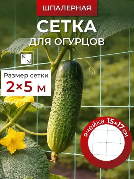 Сетка садовая шпалерная,Полиэтилен,5х2м