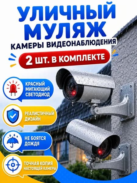 Муляж камеры видеонаблюдения уличной, беспроводной