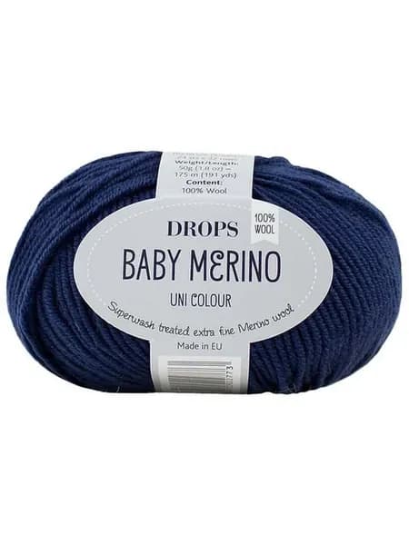 Пряжа Baby merino Drops - 2 шт x 50 грамм, цвет 13
