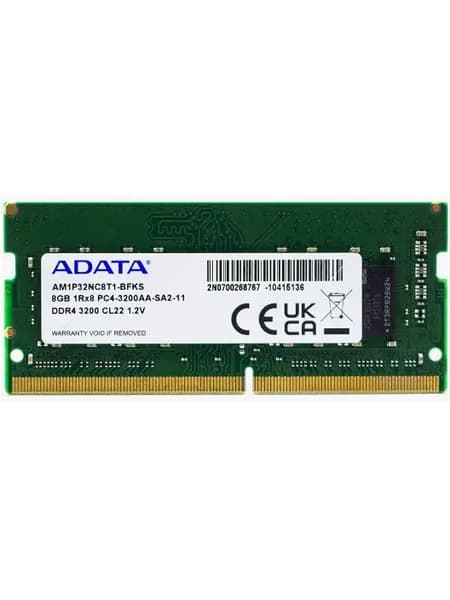 ADATA Оперативная память SODIMM ADATA AM1P32NC8T1-BFKS DDR4, 3200 МГц, 1 x 8 ГБ (AM1P32NC8T1-BFKS)