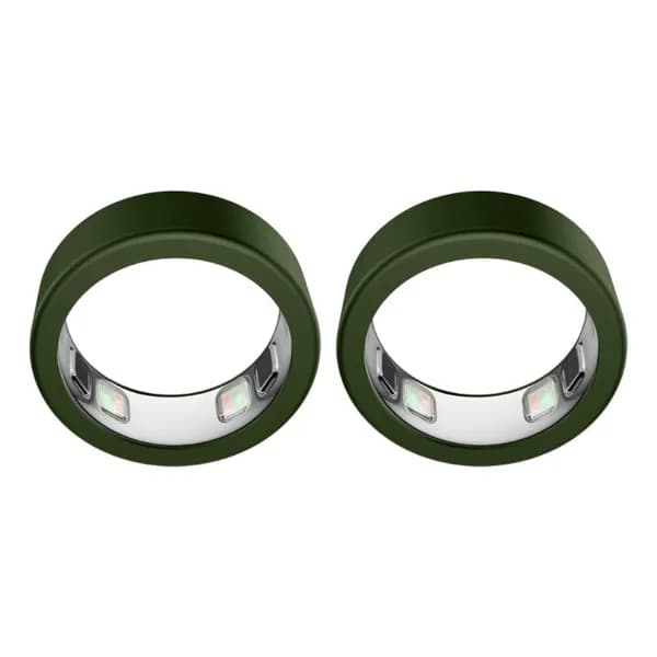 (2шт) Силиконовый защитный чехол для смарт-кольца Oura ring5 smart ring-Темно-зеленый-S