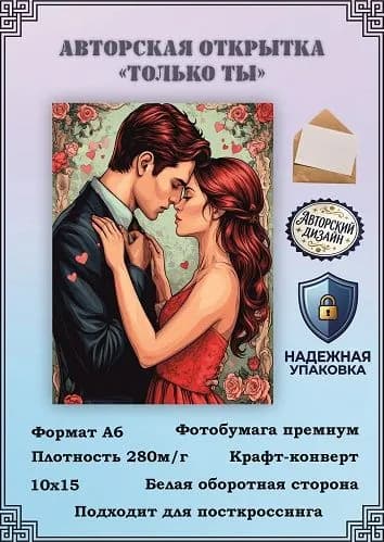 Авторская открытка "Только ты"
