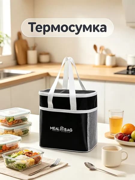 Дорожная сумка-холодильник из алюминиевой фольги большой вместимости