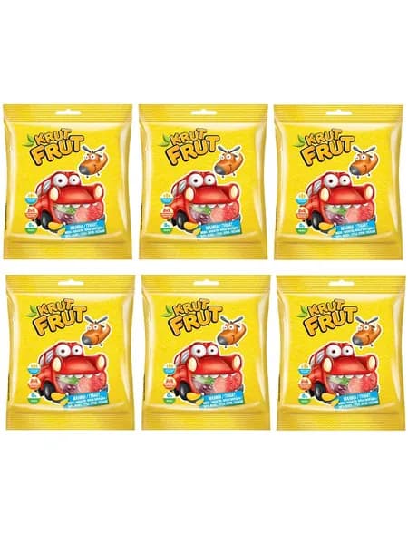 KrutFrut Жевательный мармелад в форме машинок, 30 гр, 6 уп