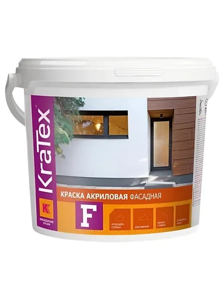 Краска фасадная акриловая "KRATEX" 1,5кг