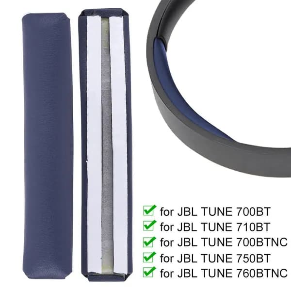 Амортизирующие накладки на дужку для наушников JBL TUNE 700BT, 710BT, 700BTNC, 750BT, 760BTNC, синие